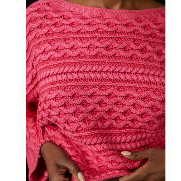 Anthropologie Pilcro Micro Fisherman Sweater in Pink. Size XS. NWOT - Picture 4 of 6